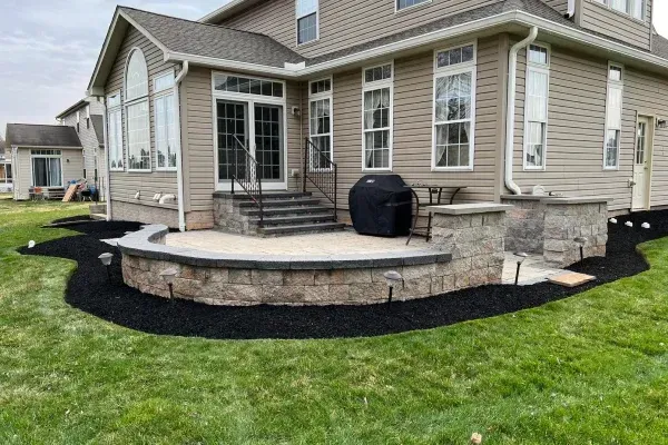 Low voltage landscape lighting in Spring Grove PA providing energy efficient illumination for gardens walkways and patios