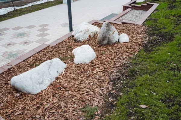 Ornamental stone boulders in Spring Grove PA improving garden aesthetics with durable natural rock elements
