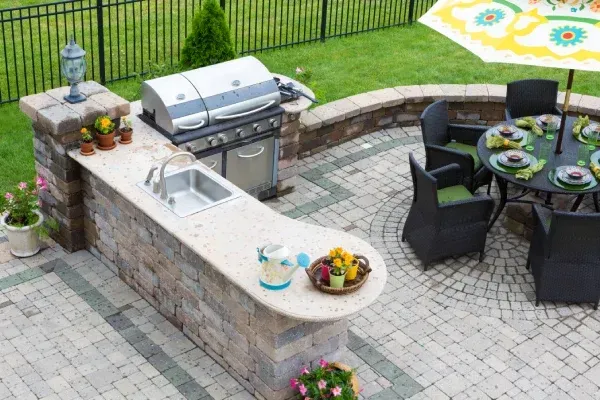 Outdoor kitchen installation in Spring Grove PA creating functional and stylish backyard cooking and entertainment spaces
