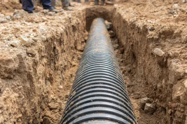 Site utility trenching services in Spring Grove PA ensuring precise excavation for water gas and electrical infrastructure