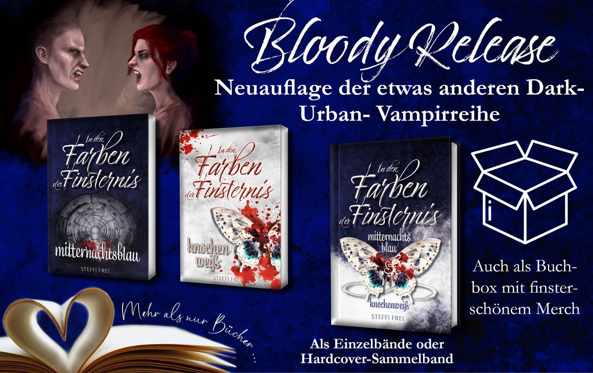 Neuauflage der etwas anderen Dark-Urban-Vampirreihe: In den Farben der Finsternis (Band 3 und 4)