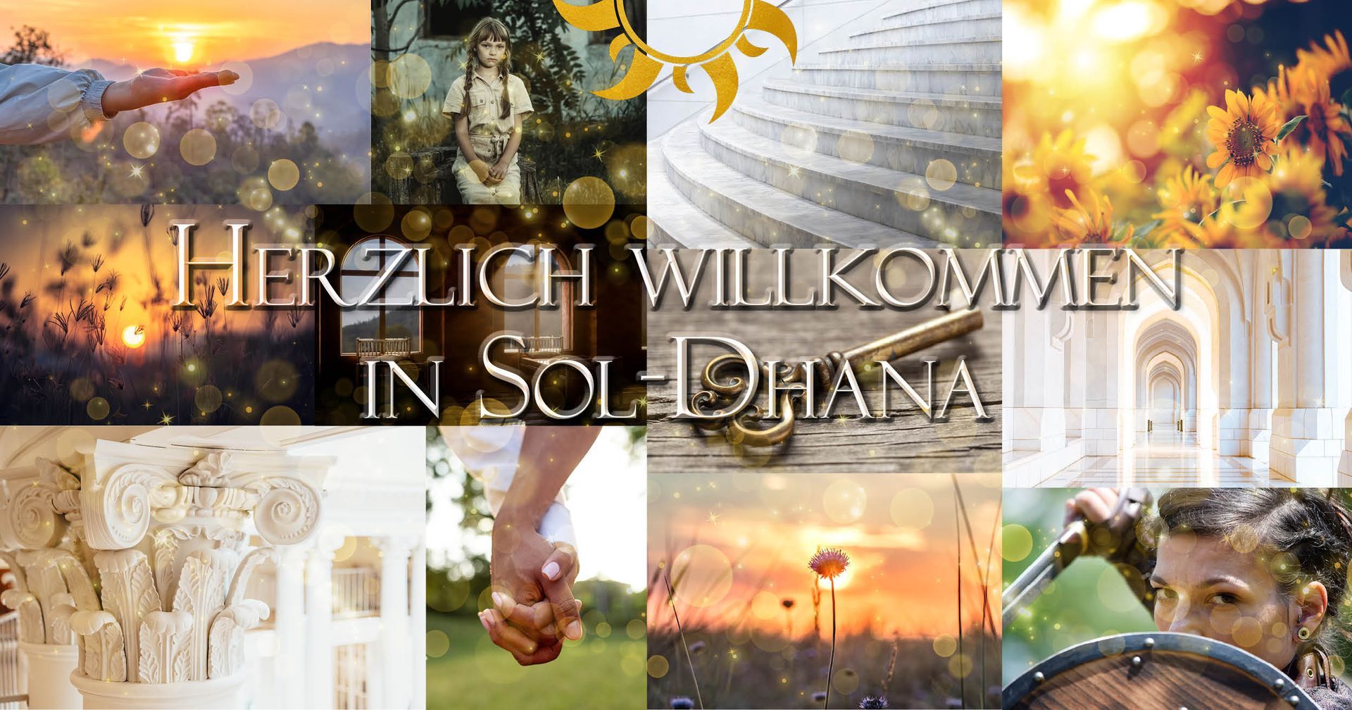 Collage zur Buchwelt Sol-Dhana (Steffi Frei Shop)