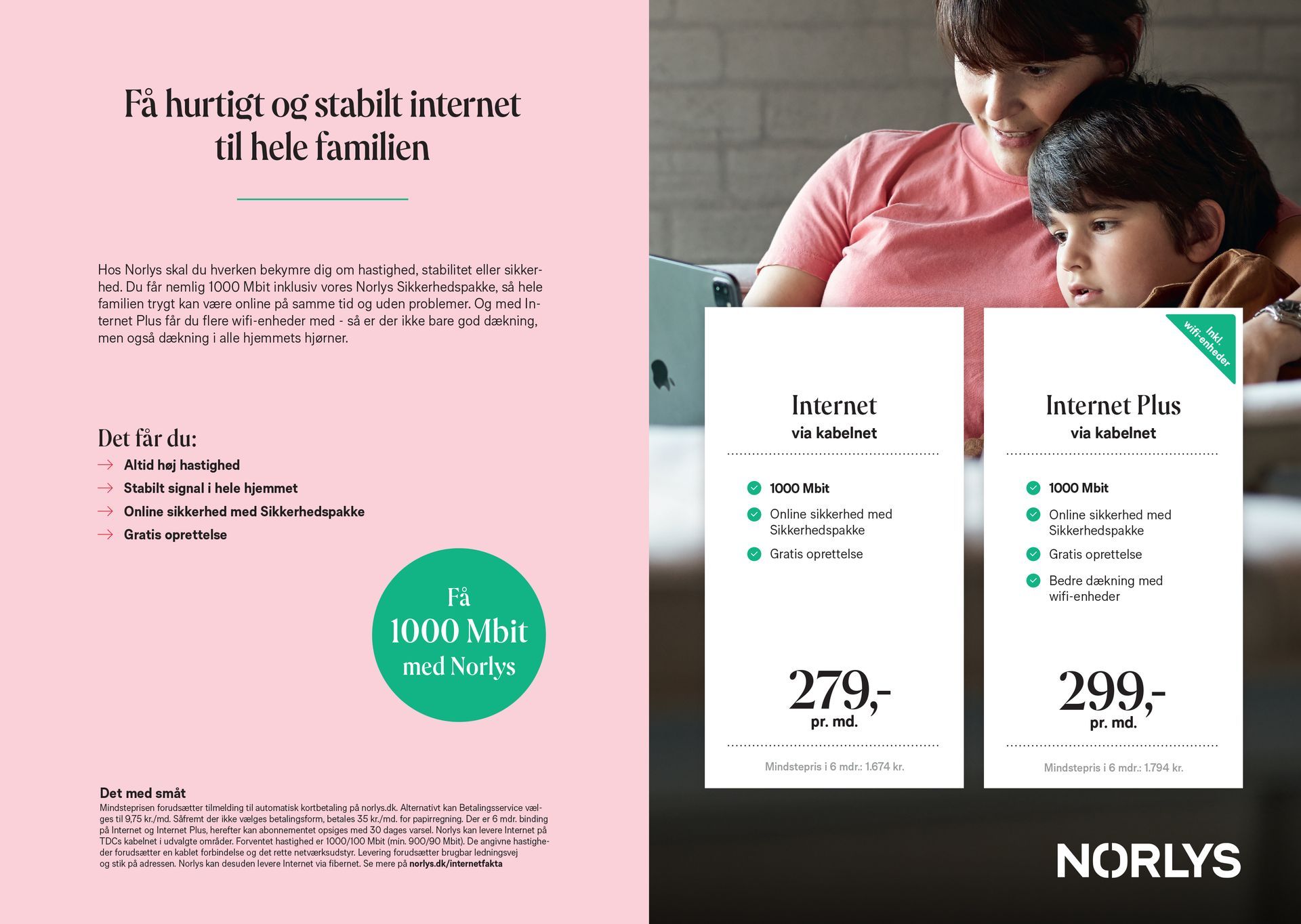 Digital point-of-sale-brochure for tv- og internetpakker