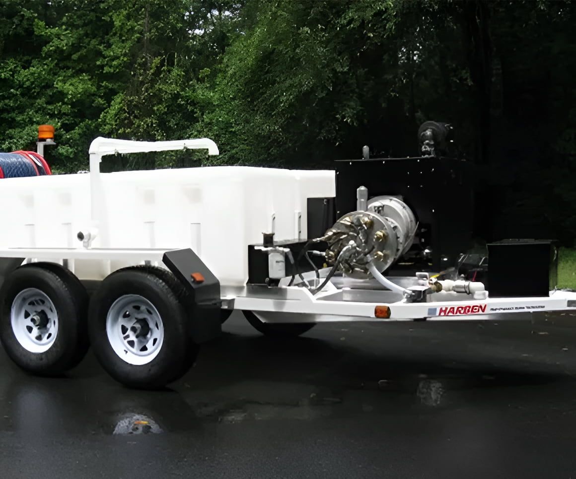 White Trailer With Tanks and Machinery — SDA Plumbing in Alice Springs, NT