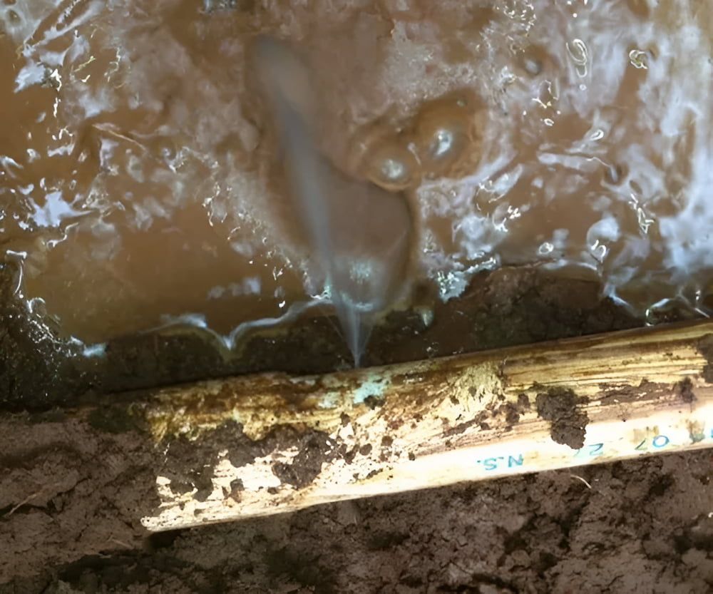 PVC Pipe Leaking Water Into Mud and Soil — SDA Plumbing in Alice Springs, NT