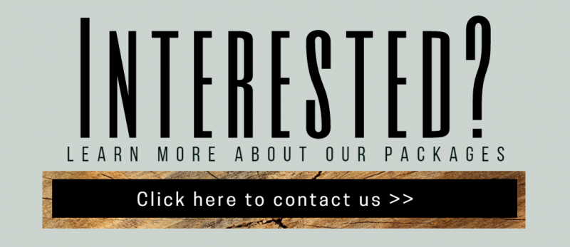 Promotional banner with “Interested?” and a “Click here to contact us >>” button on a tan background