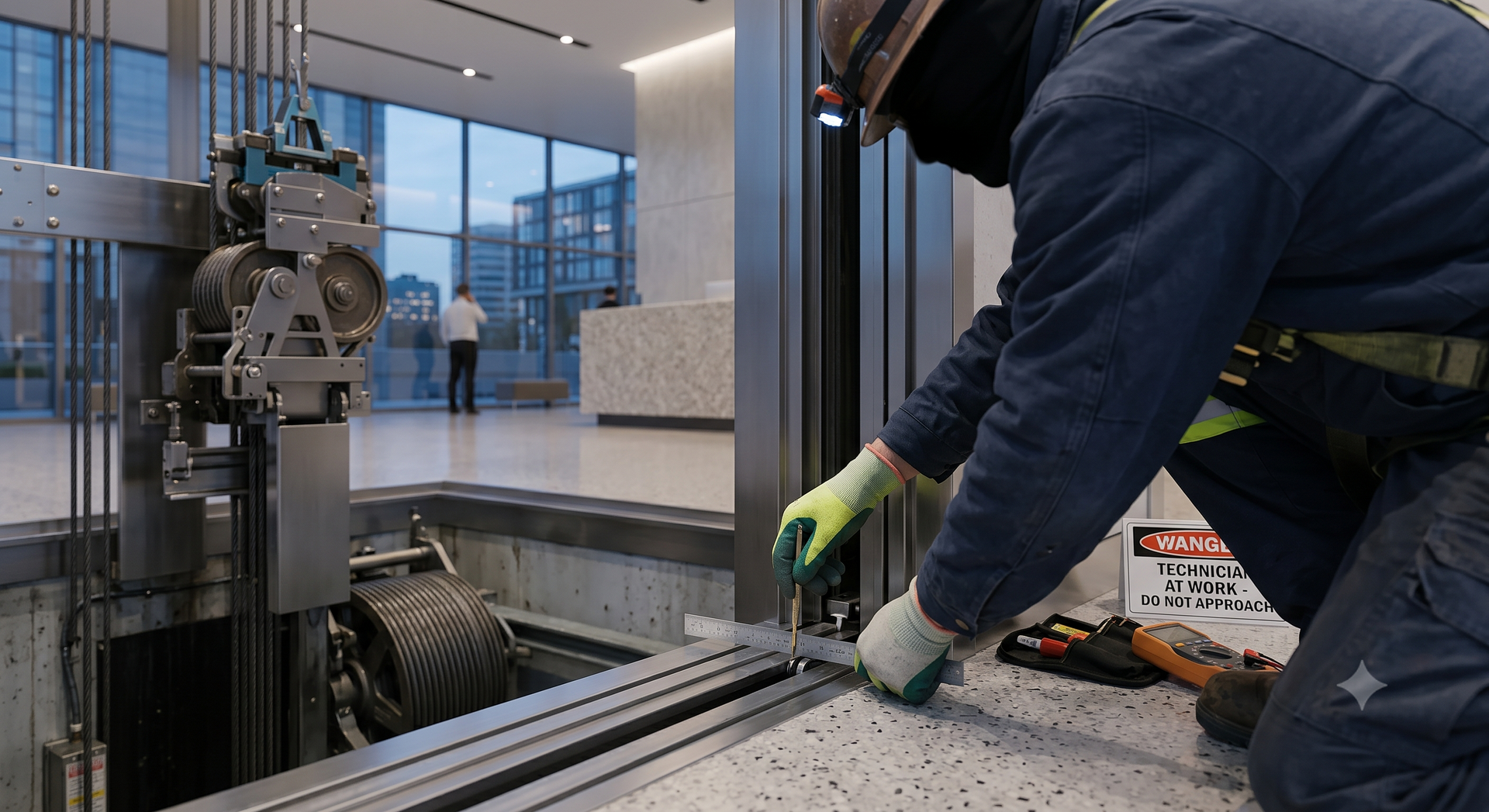 Elevator troubleshooting during commercial elevator repair