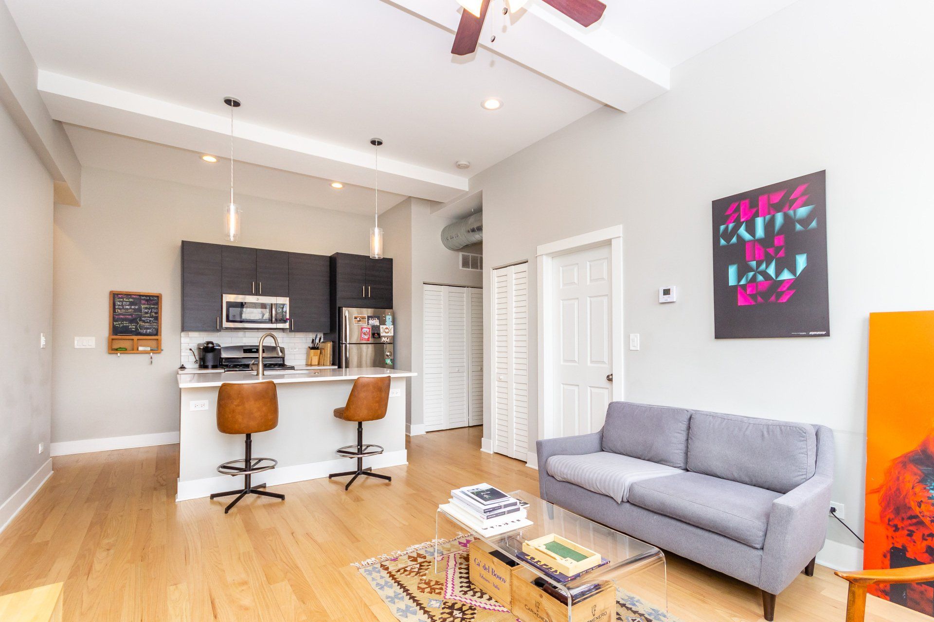 1038 N Ashland Avenue Living Room with Couch