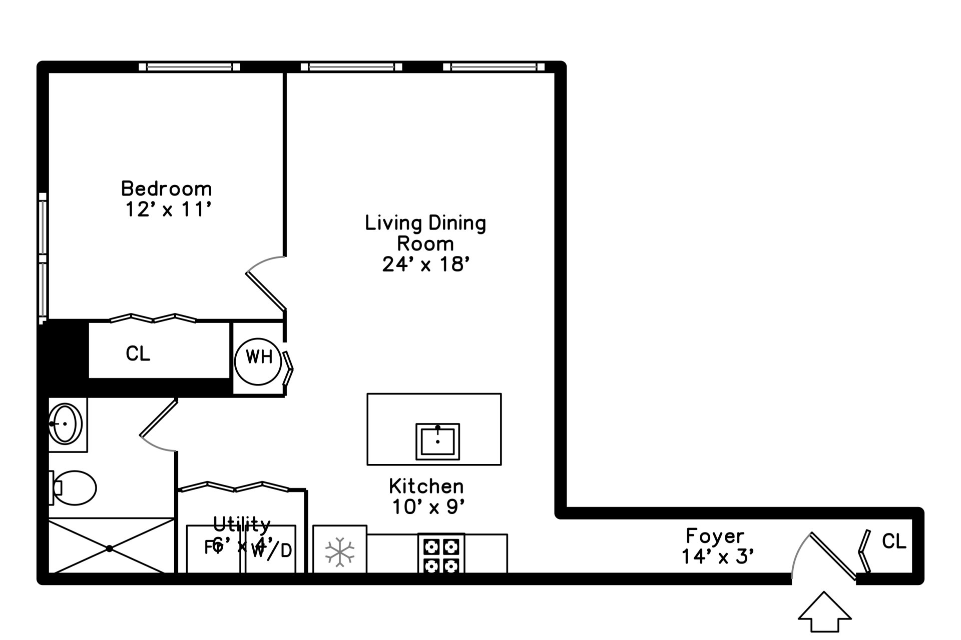Unit #202 Floor Plan