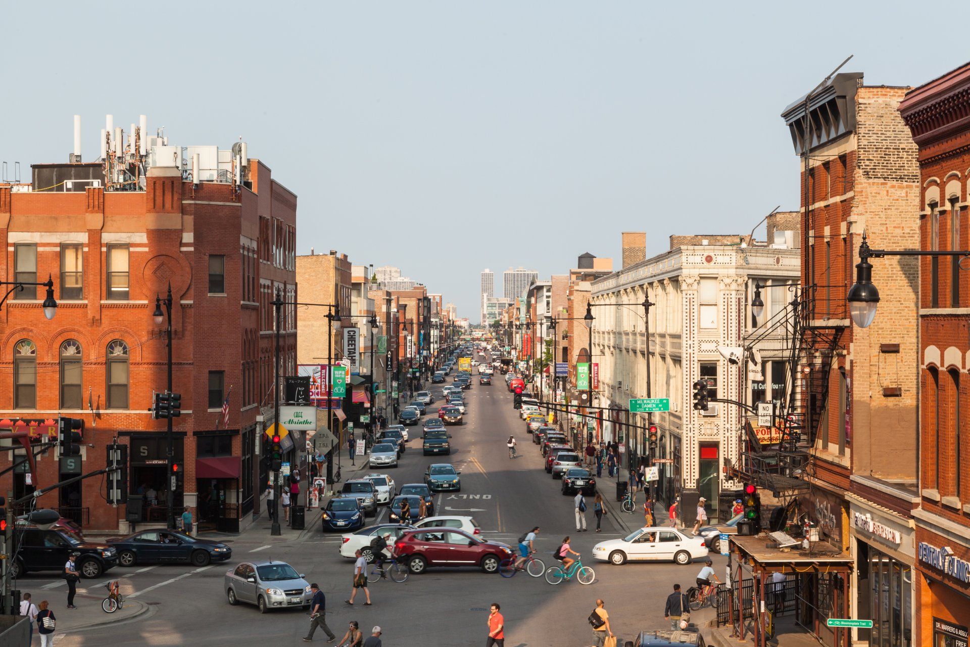 Downtown area in Wicker Park / Bucktown