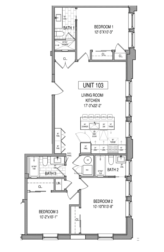 Unit #103 Floor Plan