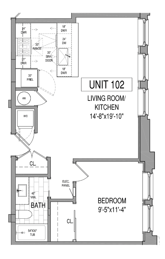 Unit #102 Floor Plan