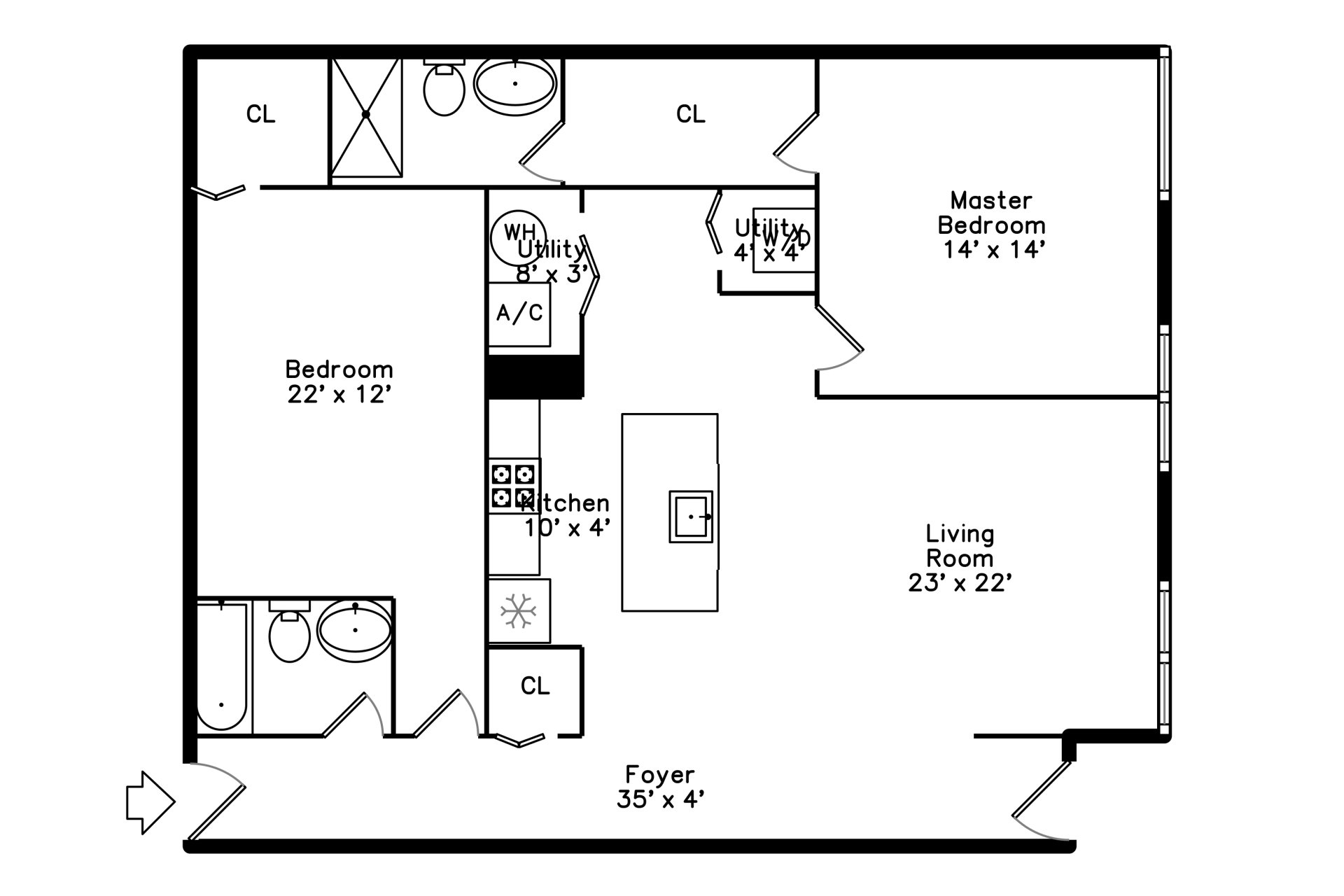Unit #101 Floor Plan
