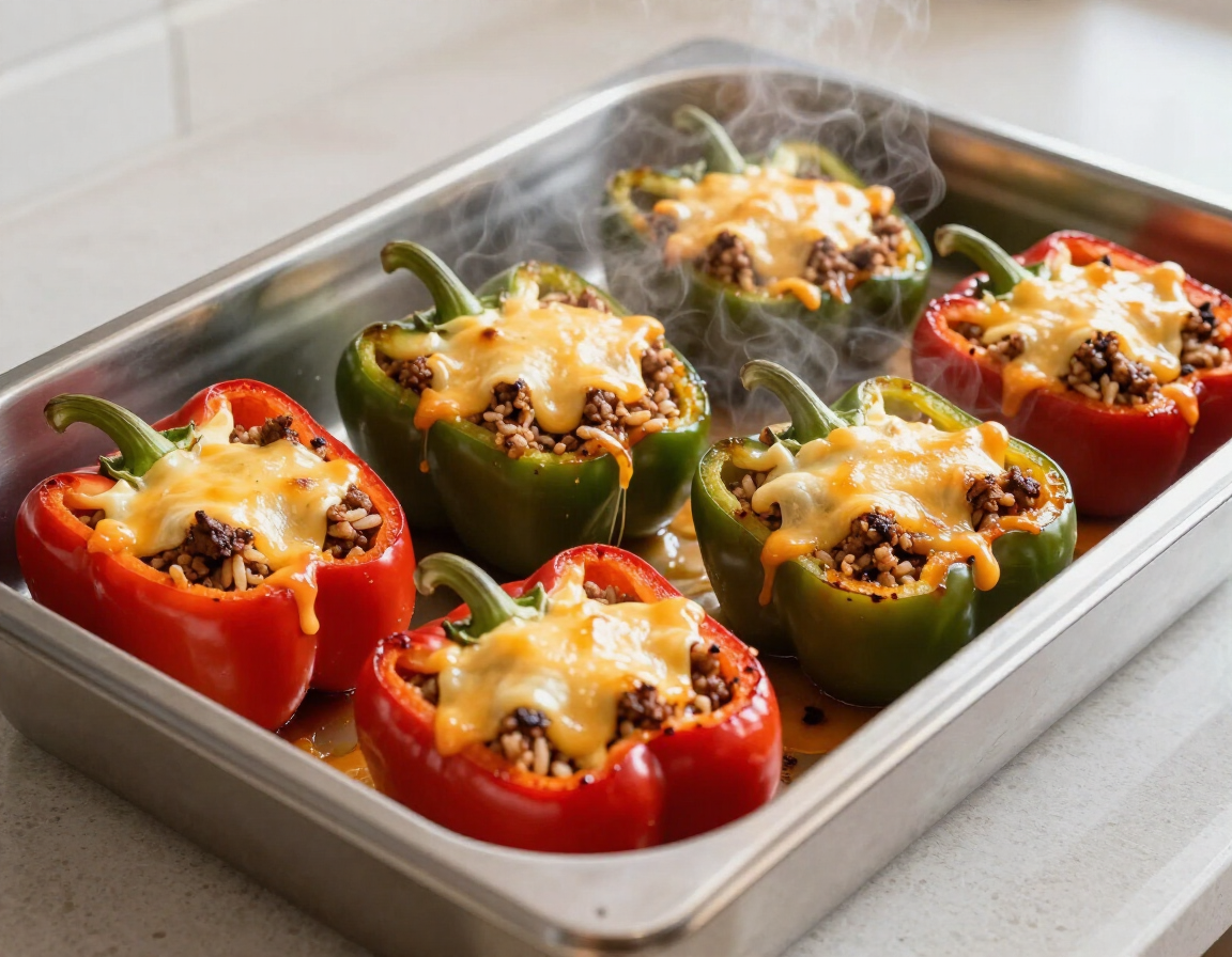 Tray of signature stuffed peppers