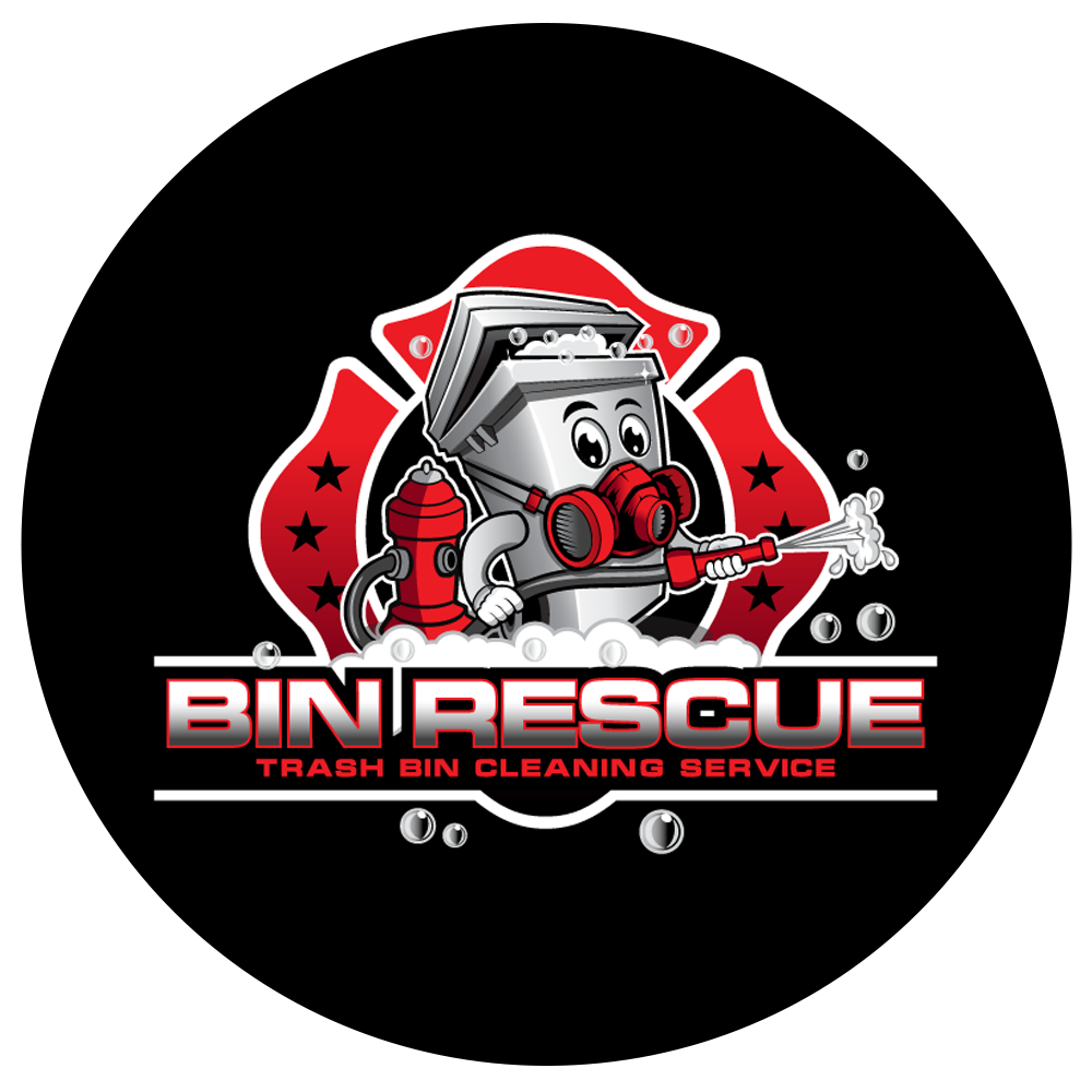 It is a logo for a trash bin cleaning service.
