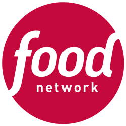 Food Network logo: white lowercase text on a red circular background