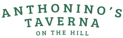 Anthonnino’s Taverna on the Hill logo in green text on a white background