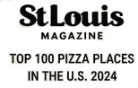 St. Louis Magazine logo with “Top 100 Pizza Places in the U.S. 2024” text