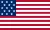 The flag of the united states of america is red , white and blue with white stars.