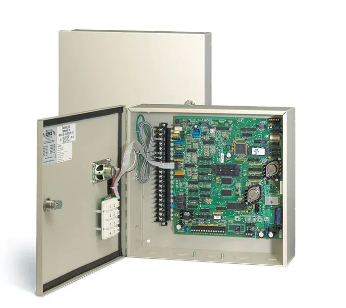 A metal box with a motherboard inside of it.
