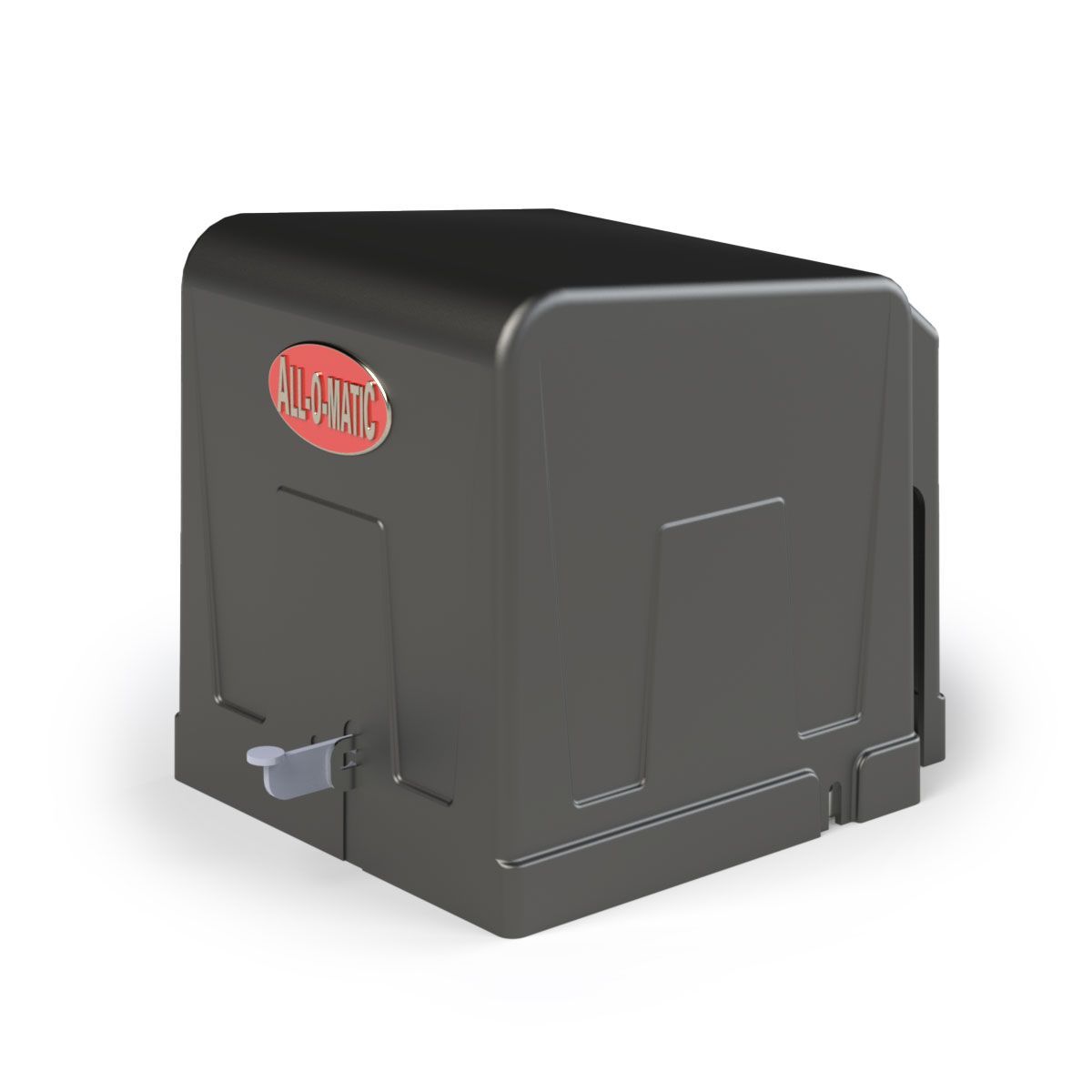 A 3d model of a sliding gate motor on a white background.