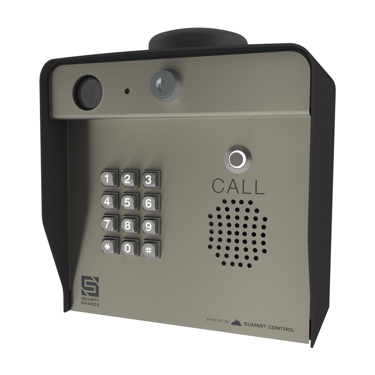 A phone with a keypad and a button that says call