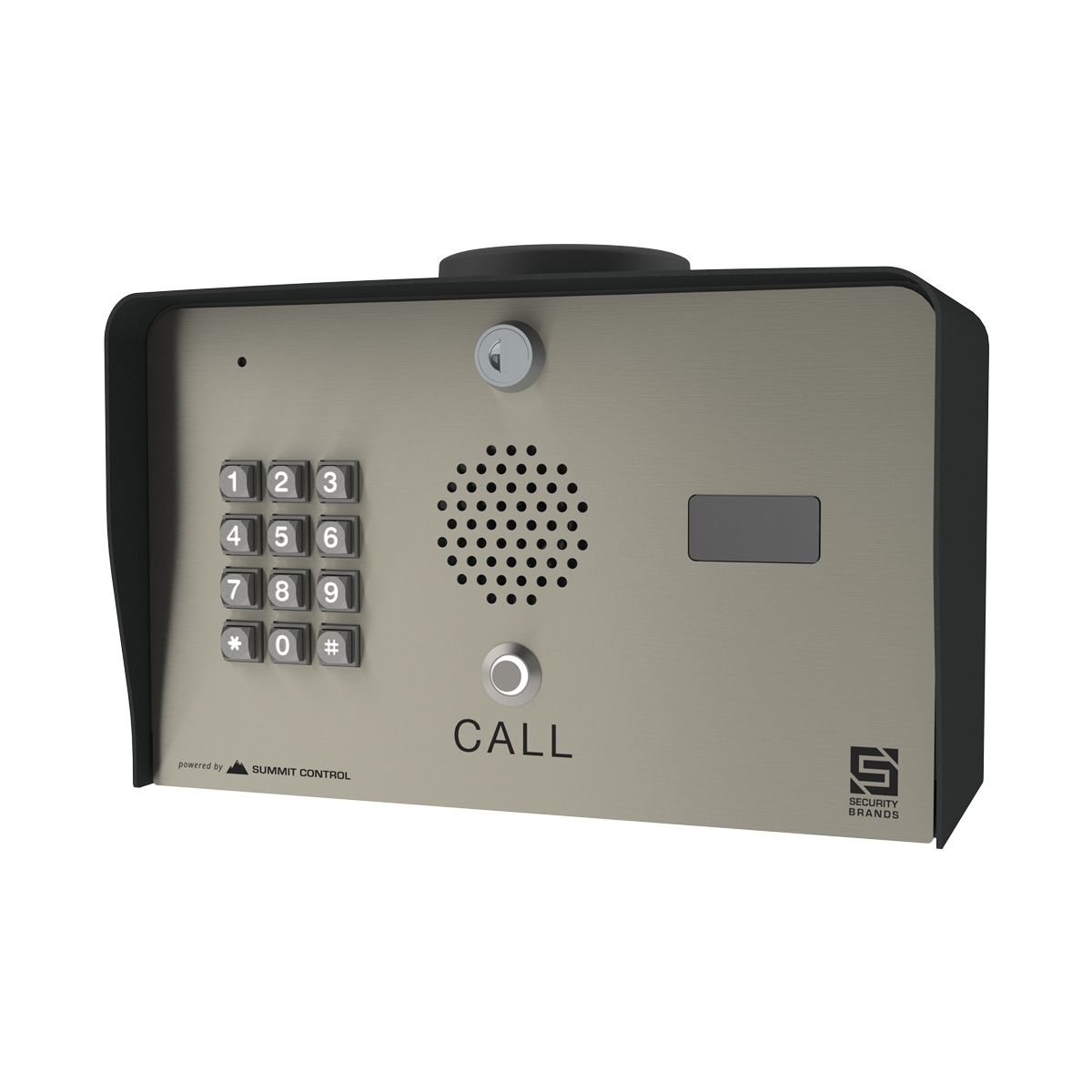 A phone with a keypad and a button that says call