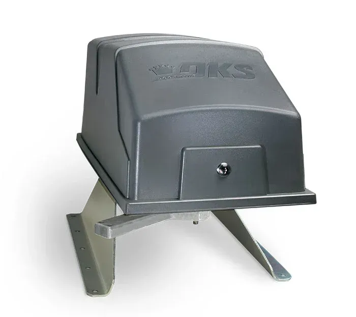 A woks box is sitting on a metal stand