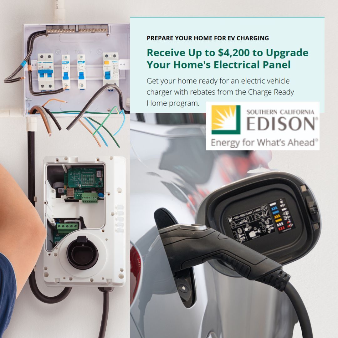 SCE Rebates, Charge Ready Program, Panel Upgrade Pasadena