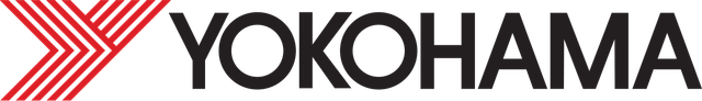 Yokohama logo with black text and a red striped emblem on white background