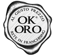 Logo per Martino Gioielli con il nome del marchio in caratteri bianchi con grazie, separati da una sottile linea orizzontale marrone.