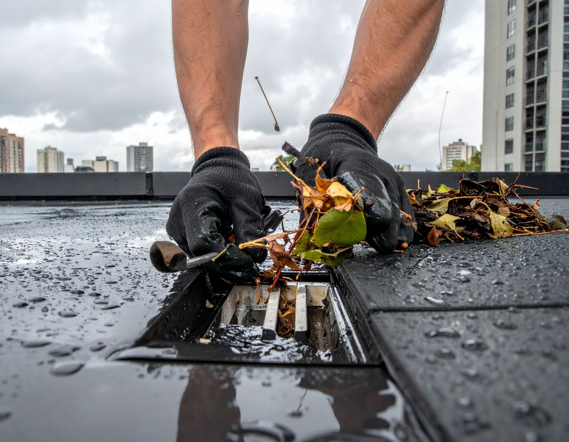 Roof Drain Cleaning and Clearing