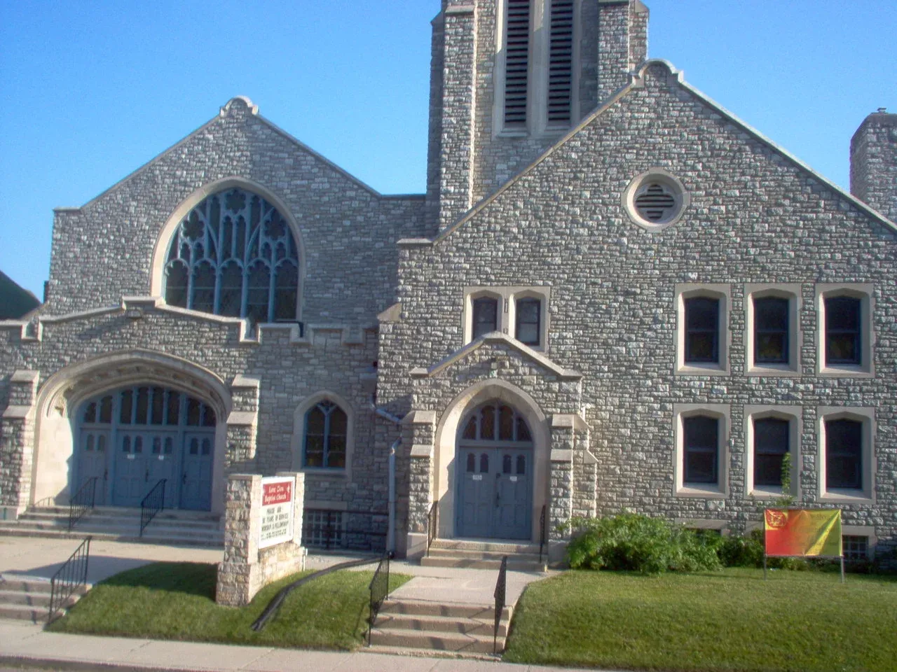A large stone church