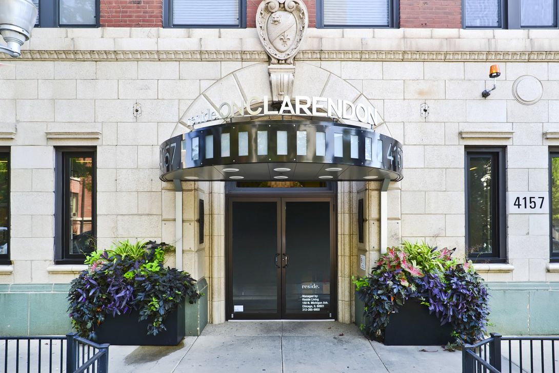 Reside on Clarendon entrance.