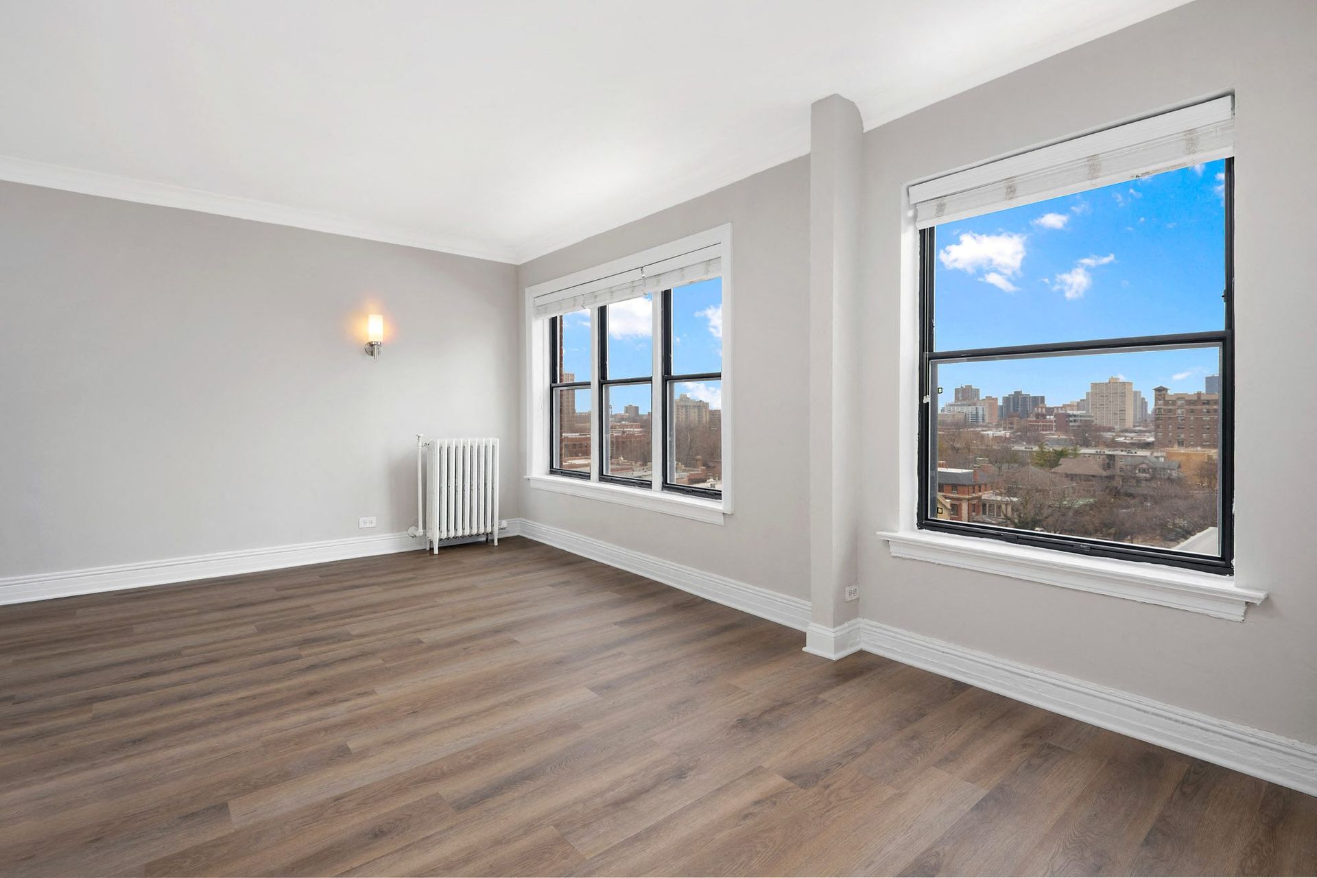 Living Room Renovated 802 Chicago Apartment 60613