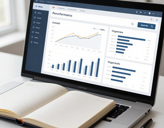Search performance dashboard with business notebook