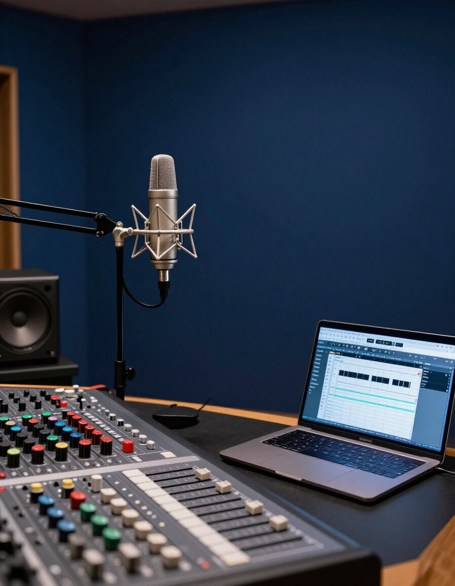 Professional audio recording studio