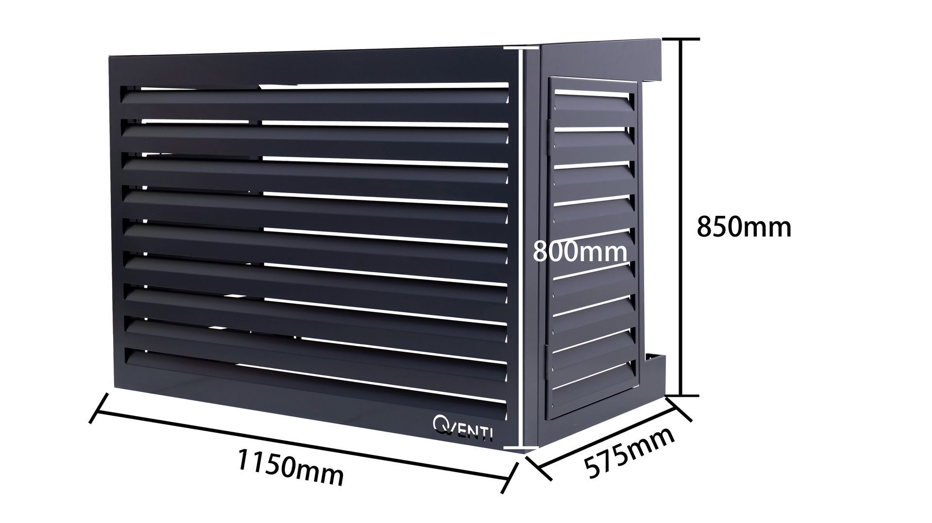 Airco omkasting  CAL115 Pro Antraciet RAL 7016 | incl. servicedeur