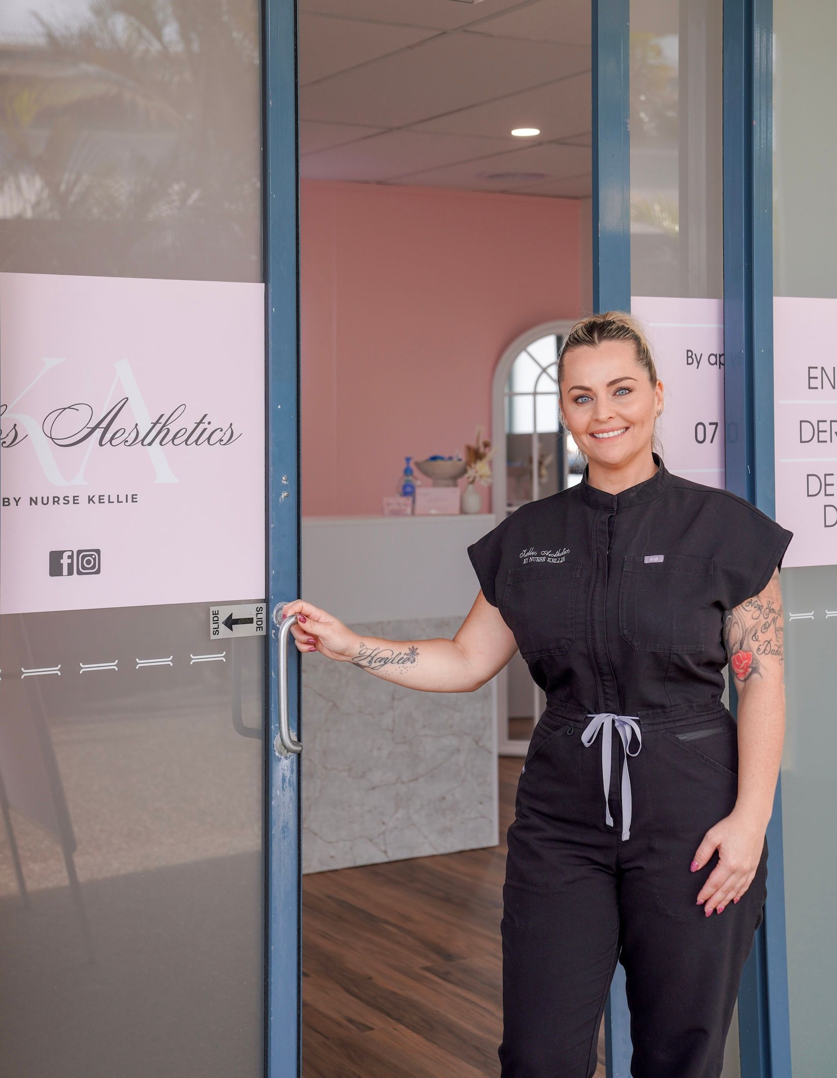 A Cosmetic Nurse in Pink Uniform — Kàllos Aesthetics by Nurse Kellie In Urangan, QLD