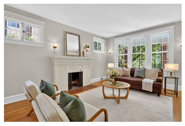 Living room staging