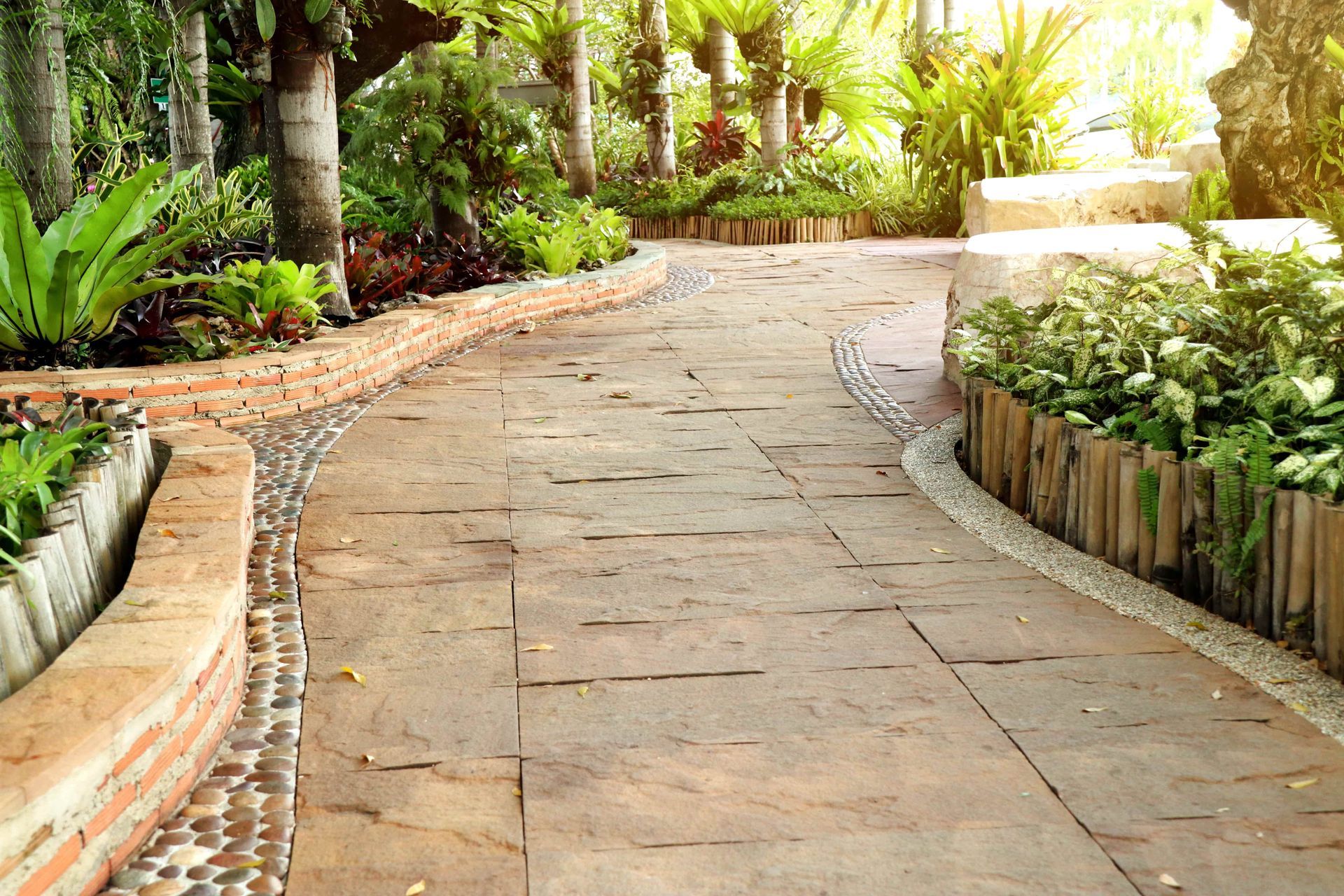 walkway in garden