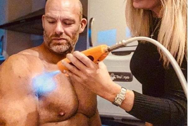 A man receiving targeted cryotherapy