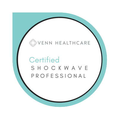 A badge that says ' certified shockwave professional ' on it