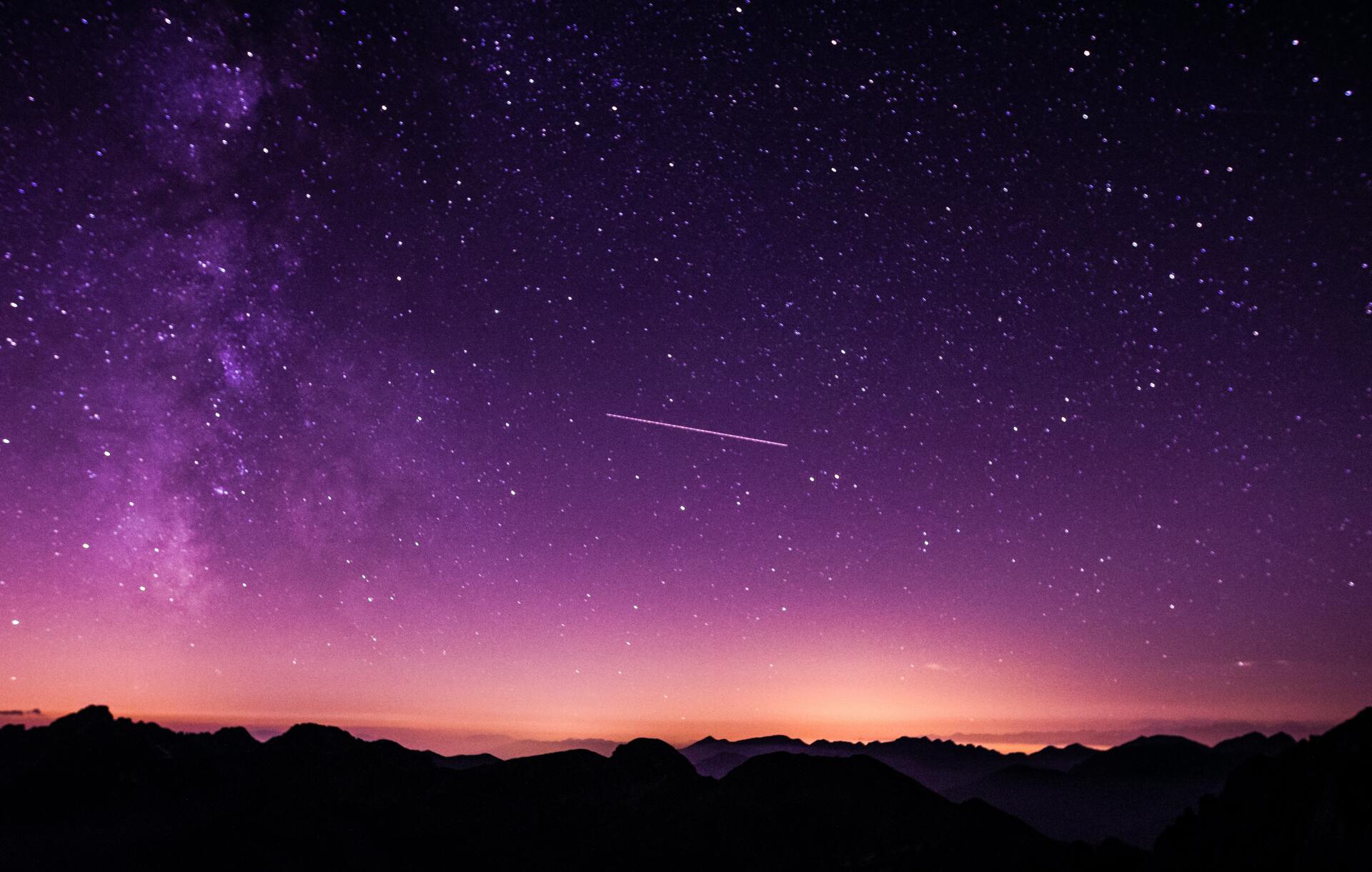 Star lit sky at night