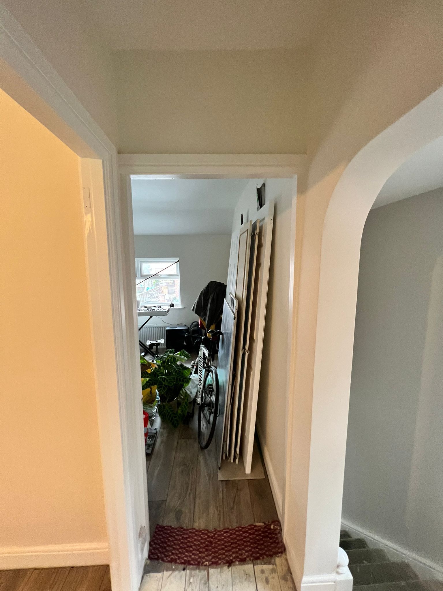 A picture of a landing painted white on Underwood Road by Elite Edge Painters and Decorators Manchester