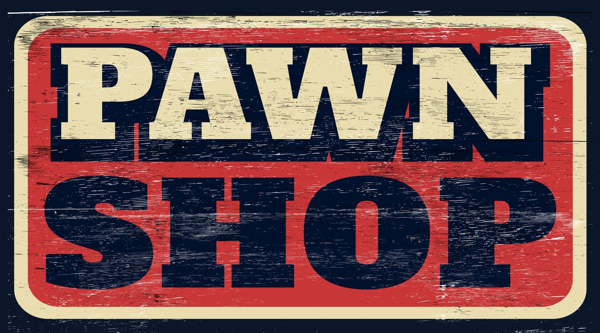Vintage pawn shop sign.