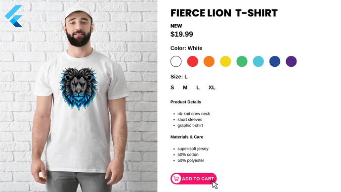 An e-commerce product page for a white