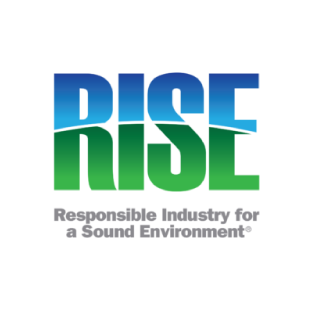 a logo for rise responsible industry for a sound environment