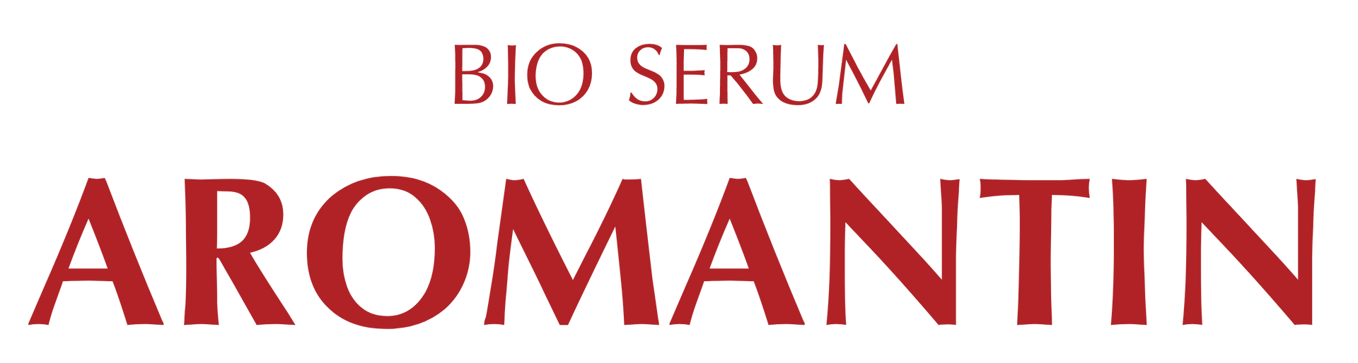 A logo for bio serum aromatin on a white background