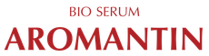 A logo for bio serum aromatin on a white background